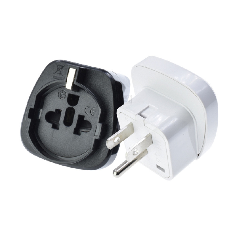 欧规转美规转接头美式转换插头美标转换器嵌入式欧盟地区转换插头