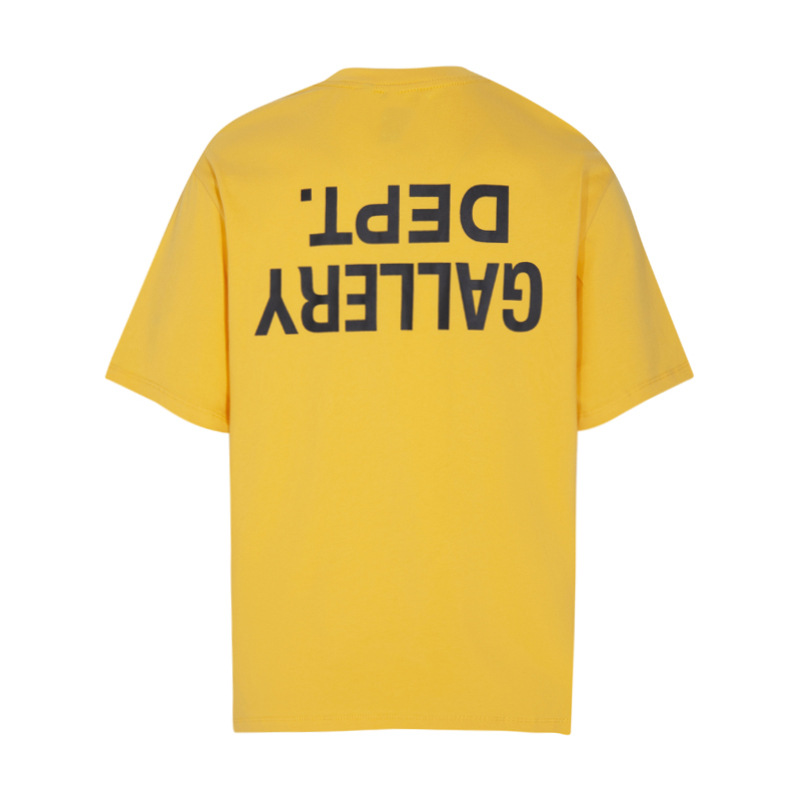 Galería American Trendy Brand Print Manga corta Vintage Verano Sueldo Gradiente Bronceado Camiseta de la calle Hombres