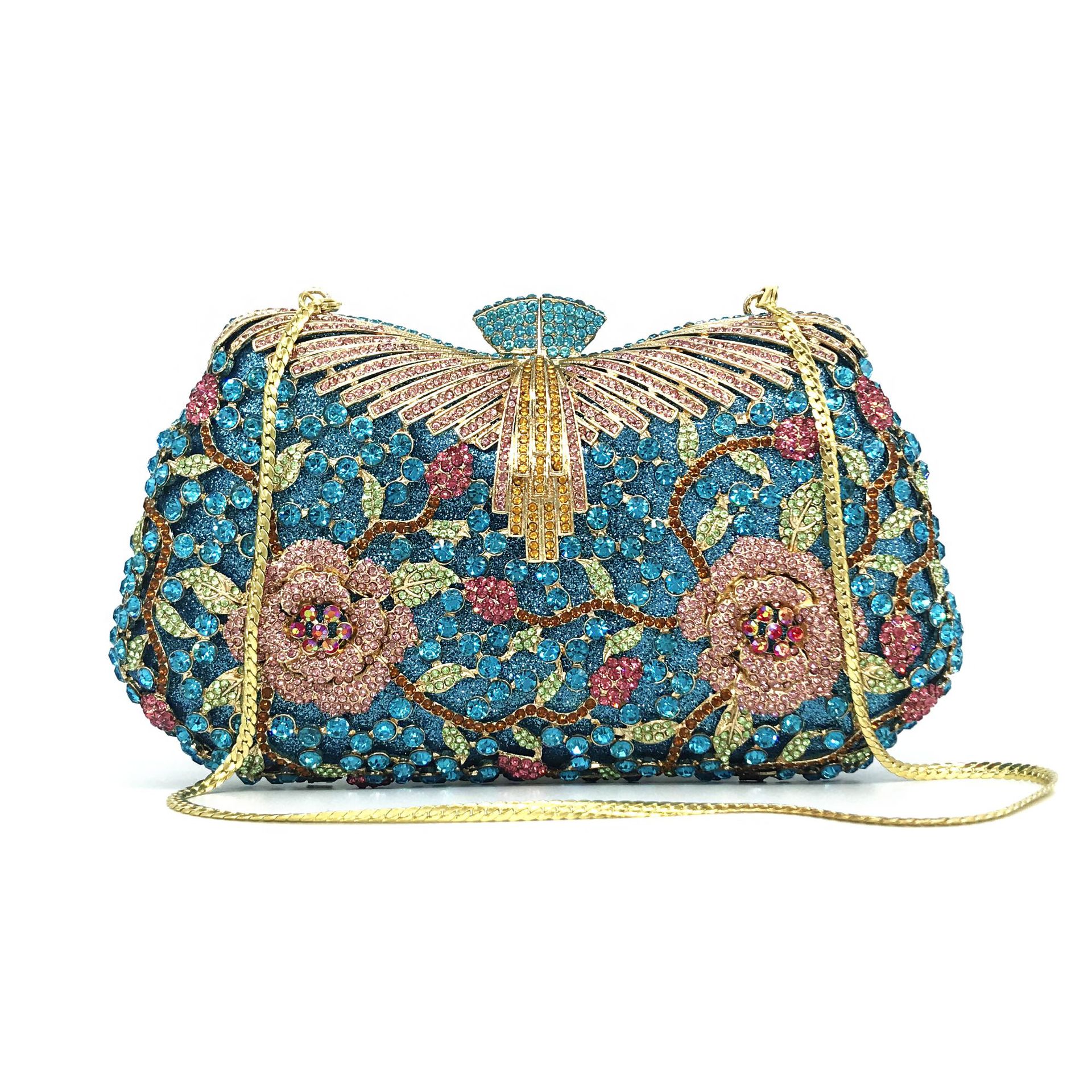 Bolso de mujer 2025 otoño nuevo bolso de cena de moda transfronteriza bolso de diamante estilo bolso de hombro de mujer