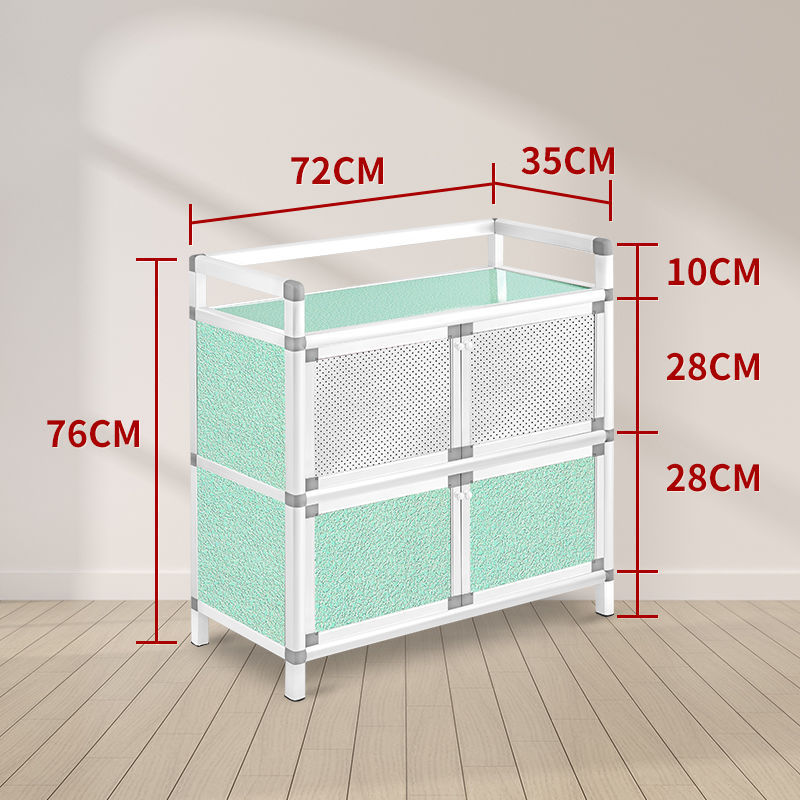 armario de comedor de aleación de aluminio simple armario de cubierta pequeño armario de alquiler armario de almacenamiento armario de cocina doméstico armario de almacenamiento multicapa