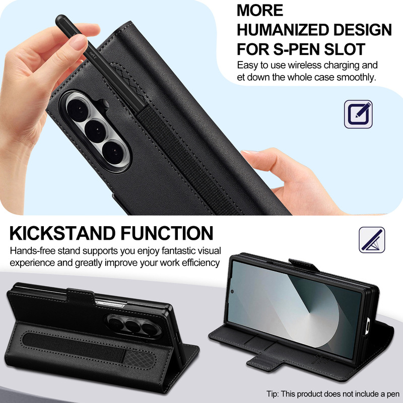 Samsung Galaxy Z Fold 30% off スタック携帯電話ケース Zfold6 Zflod5 4 ウォレット携帯電話レザーケースに適しています。|undefined