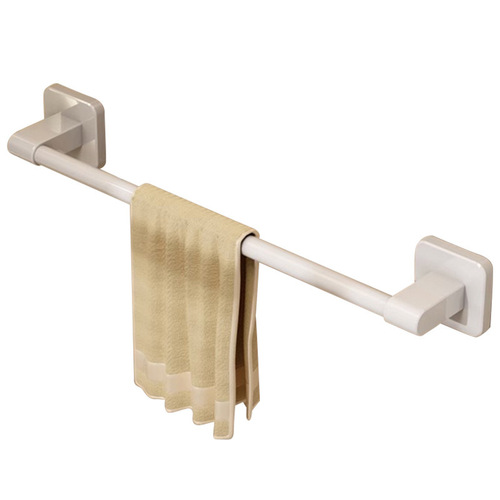 White punch-free towel rack bathroom wall-mounted storage rack bathroom towel single pole toilet washroom rack
