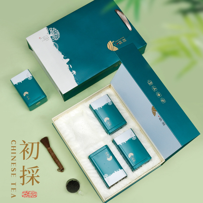 Green tea packaging box empty gift box spring tea tea can gift box empty box half-pound red tea tea packaging box 