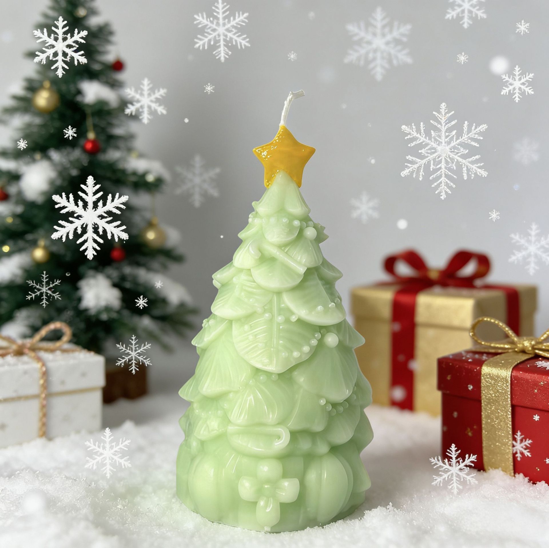 Snemand led lys flammefrit julepynt sikkert_voghion.com