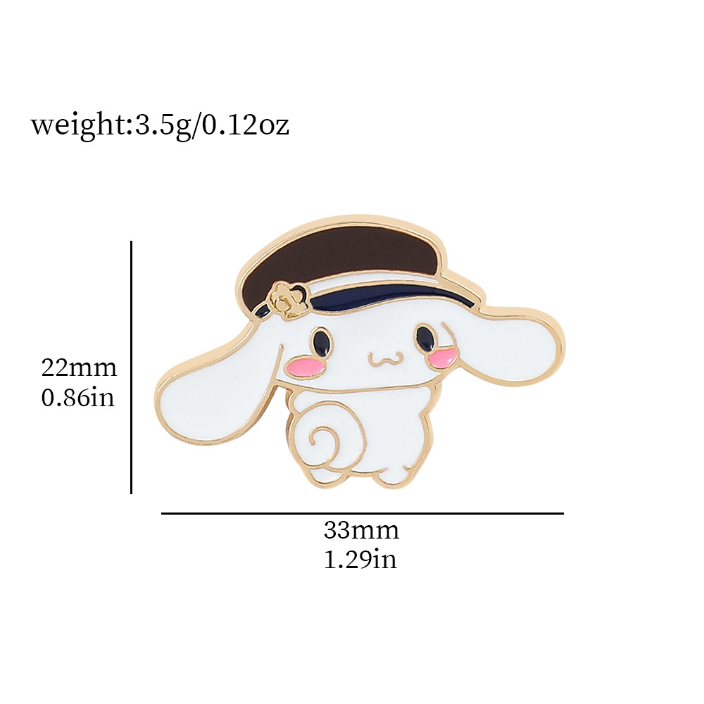 Venta caliente cien Sanrio serie de metal broche de dibujos animados coolomi Yugui perro KT gato todo-fósforo de moda insignia