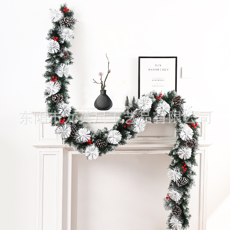 クリスマス 2.7 メートルの尖ったスプレー白松葉籐白い花ホテルのクリスマス雰囲気レイアウトウィンドウディスプレイ籐|undefined