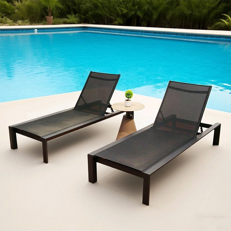 Silla de piscina patio villa al aire libre jardín de aluminio balcón hotel de alojamiento residencial al mar silla de playa silla de respaldo alto