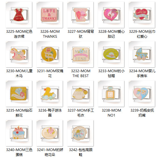 Cross-Border New Mother's Day Mom Fashion Bracelet Mother's Day Stainless Steel Custom Thanksgiving Module Bracelet