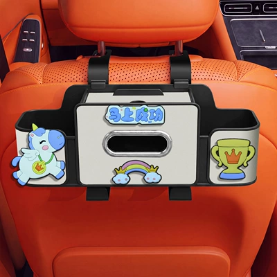Car tissue box/set – back storage box, multifunctional tissue - immediate-success-four-in-one-seat-storage-box-4th-generation-white