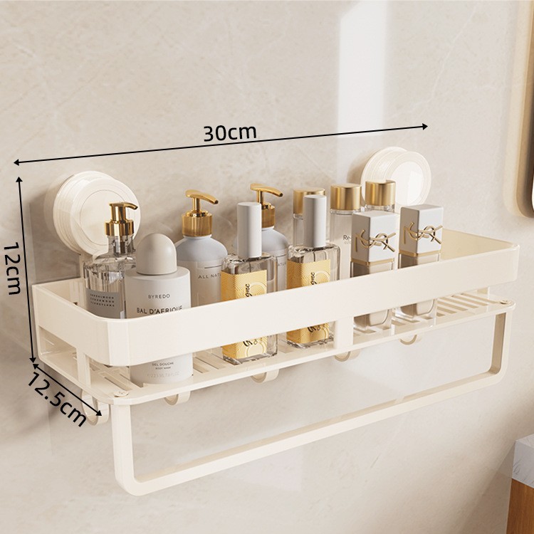 밀크 화이트 [단일 레이어 - 후크 및 막대 포함] 업그레이드 및 탈착 가능丨 마음대로 위치 변경 가능 30CM