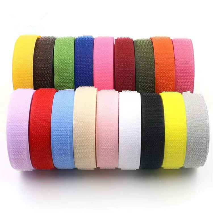 Nylon buckle female belt barbed hair stickers male and female belt paste without adhesive 2.5cm color Velcro buckle
