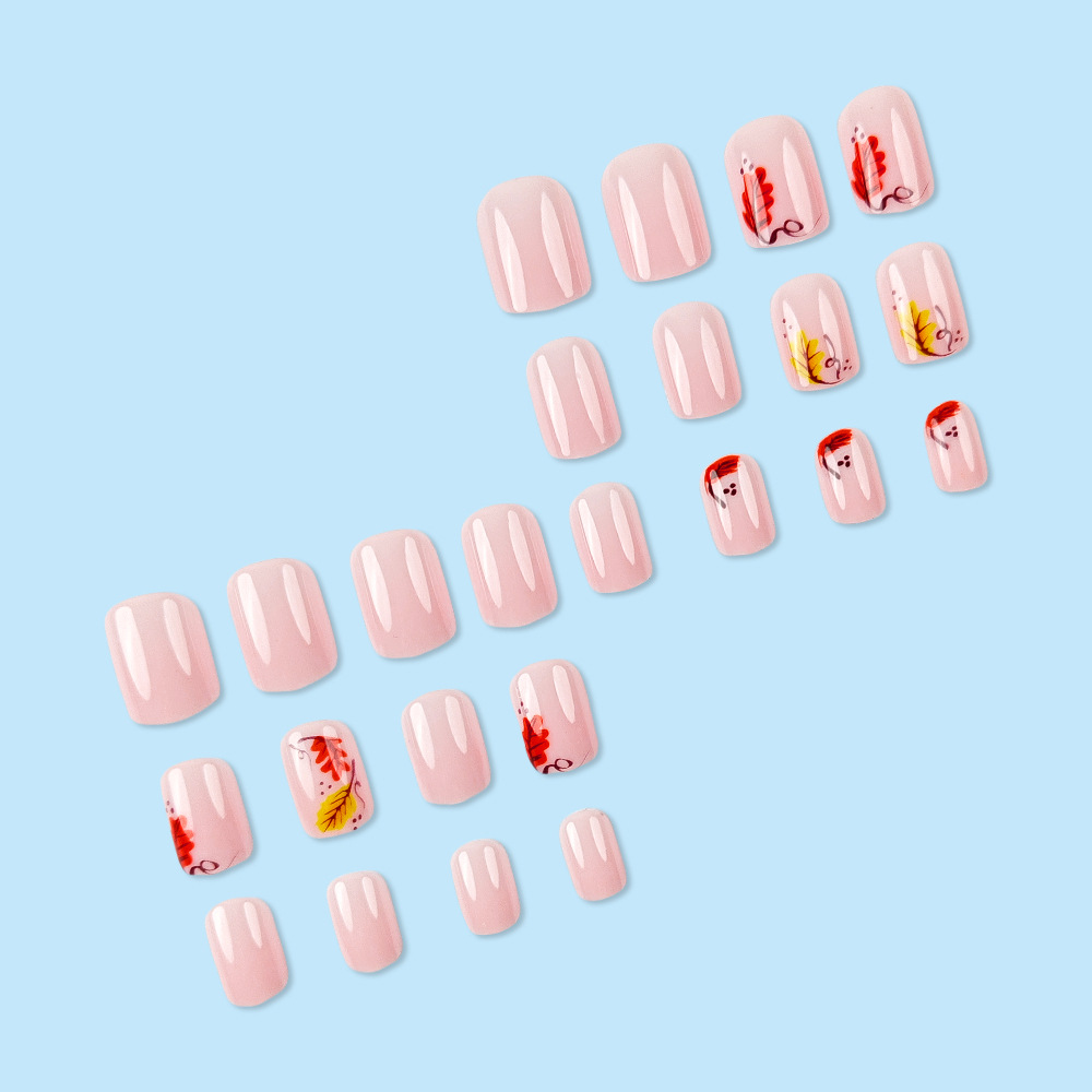 Europa y los Estados Unidos venden un parche de uñas cuadrado simple blanco de uñas parche de uñas de alto nivel de otoño dorado para usar uñas