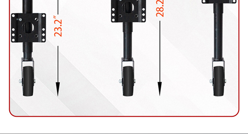 Single-Wheel Trailer 0kg Top-Side Swivel Yacht Rv Mobile Support 6inch Guide Wheel Lifting Rv Stand