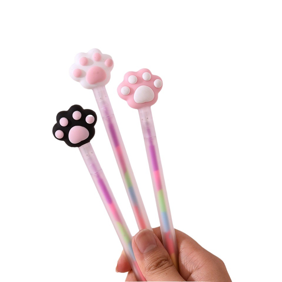 Chenxi cat claw pink pen color journal pen hand-written newspaper key mark highlight pen DIY black card painting brush