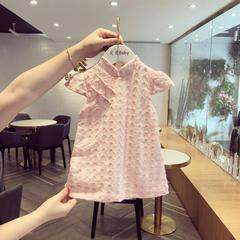 2023 Chinese-style Short-Sleeve Stand-Neck Qipao Dress for Girls—Retro Chinese-Style Qipao for June 1st Performance and Summer