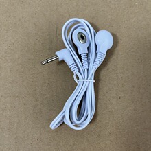 DC 3.5弯头1.1米长一拖二纽扣式电极线 按摩器理疗仪线