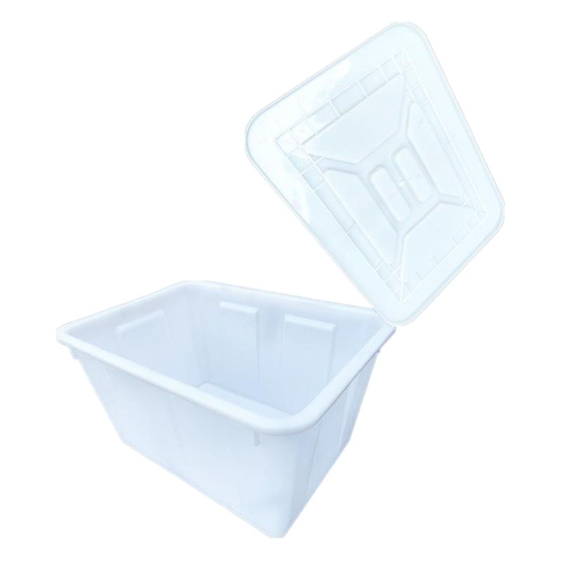 Calidad Alimentaria de plástico rectangular espesado gran tanque agua acuicultura 400 litros almacenamiento 300 litros 140L con tapa