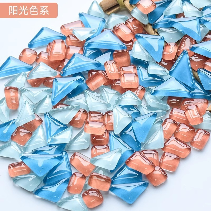 200克diy多元闪粉马赛克集合水晶自由石玻璃儿童手工材料颗粒|undefined