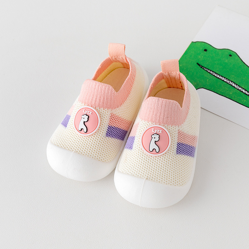 Primavera y otoño zapatos para bebés con suela suave antideslizante, zapatos para bebés con malla transpirable, zapatos para niños con tacones para interiores