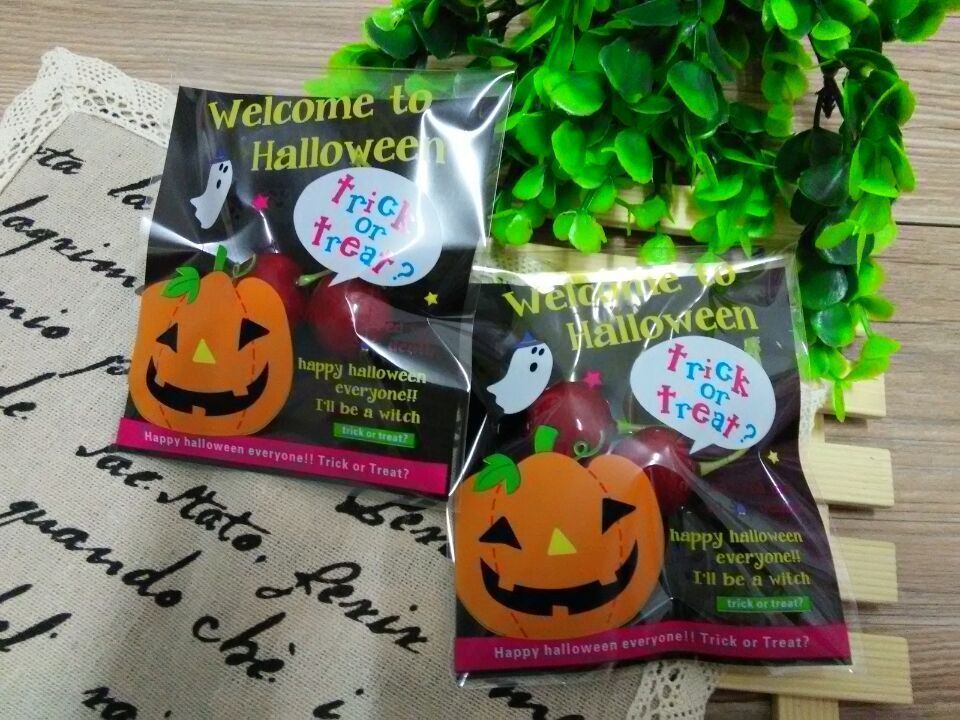 Bolsas de embalaje para dulces de Halloween y Navidad, bolsas para galletas, bolsas autoadhesivas de OPP para hornear, bolsas de embalaje para alimentos navideños