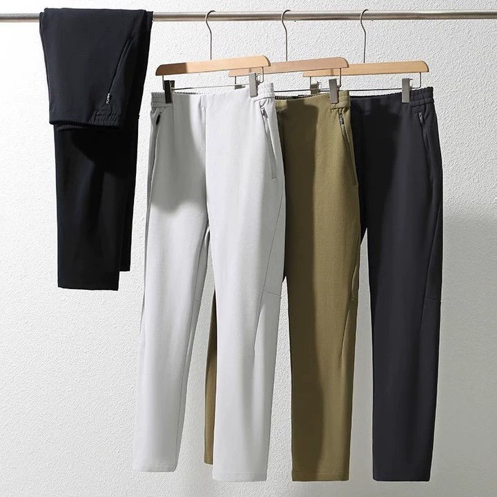 Весенняя и осенняя модель LeavoJohnson высокого класса 3D вертикальная текстура дышащая пара мужчин и женщин простые дикие повседневные брюки