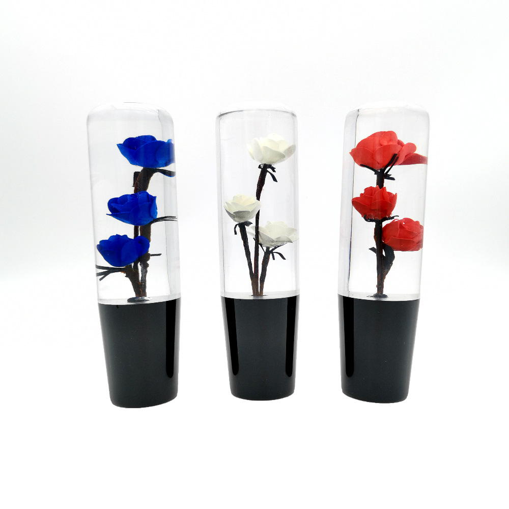 10/15/20CM Acrylic Crystal Rose Car Gear Shift Knob