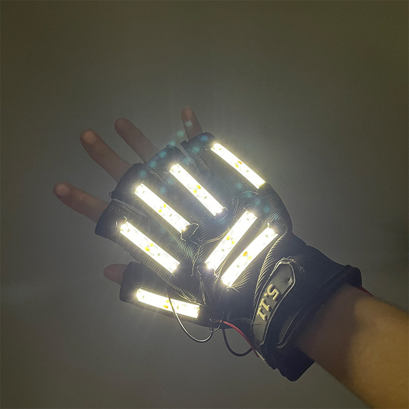 #150 12V按钮-LED双杆手套 -暖白色