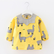 宝宝罩衣吃饭防水防脏围兜儿童外穿纯棉反穿衣婴儿薄款兜兜褂女孩