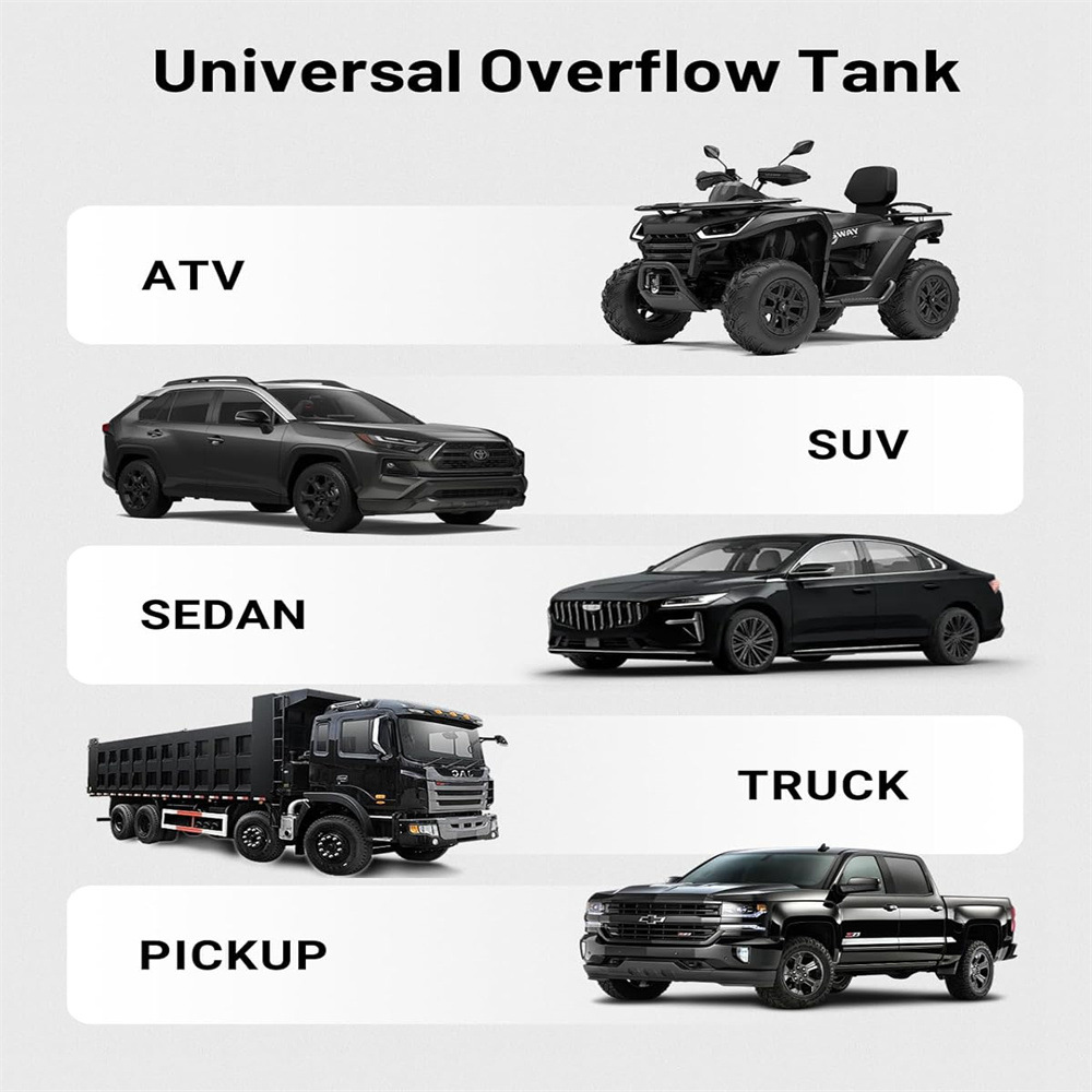 Ebay Amazon Hot Selling Car Modification Accessories Square Type Breathable Oil Pot Modification 1L 2L Fuel Tank Universal Car