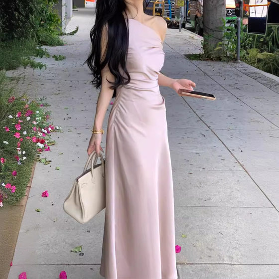 2024 New [Beverly Wives] Swing Collar dress French Elegant Women's Three-color Tight Fishtail Skirt