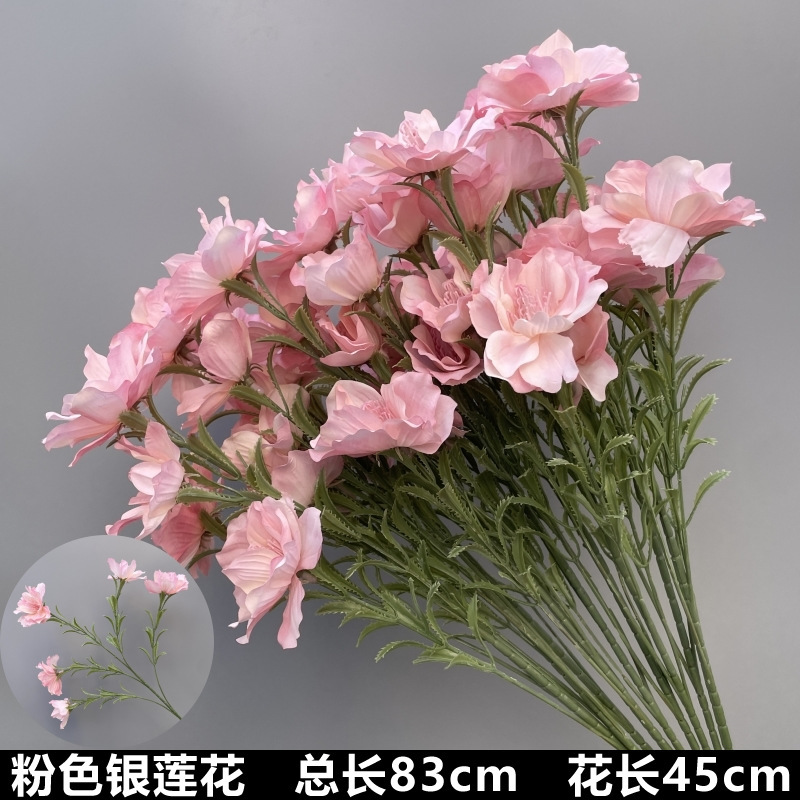 婚庆粉色系花材单只玫瑰牡丹假花结婚现场婚礼布置装饰花|undefined