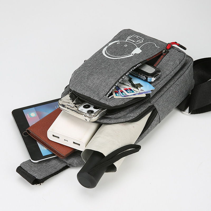 Luminoso niños hombres bolsa de pecho 2024 nueva moda mensajero bolsa de múltiples capas pequeña bolsa de hombro ocio al aire libre pequeña mochila