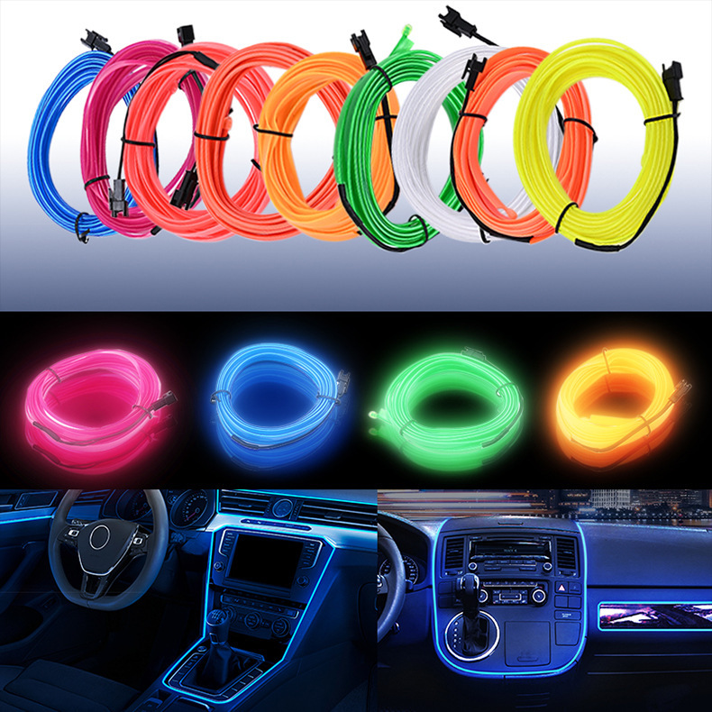 Silent car cold light interior atmosphere light car USB universal modified led instrument panel central control atmosphere light