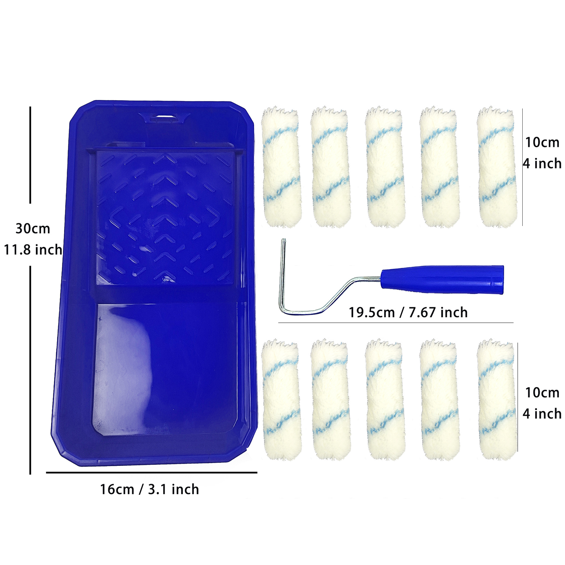 Transfronterizo herramienta de mano rodillo cepillo de esponja rodillo cepillo traje de rodillo de pintura kit Termocontraíble rodillo traje
