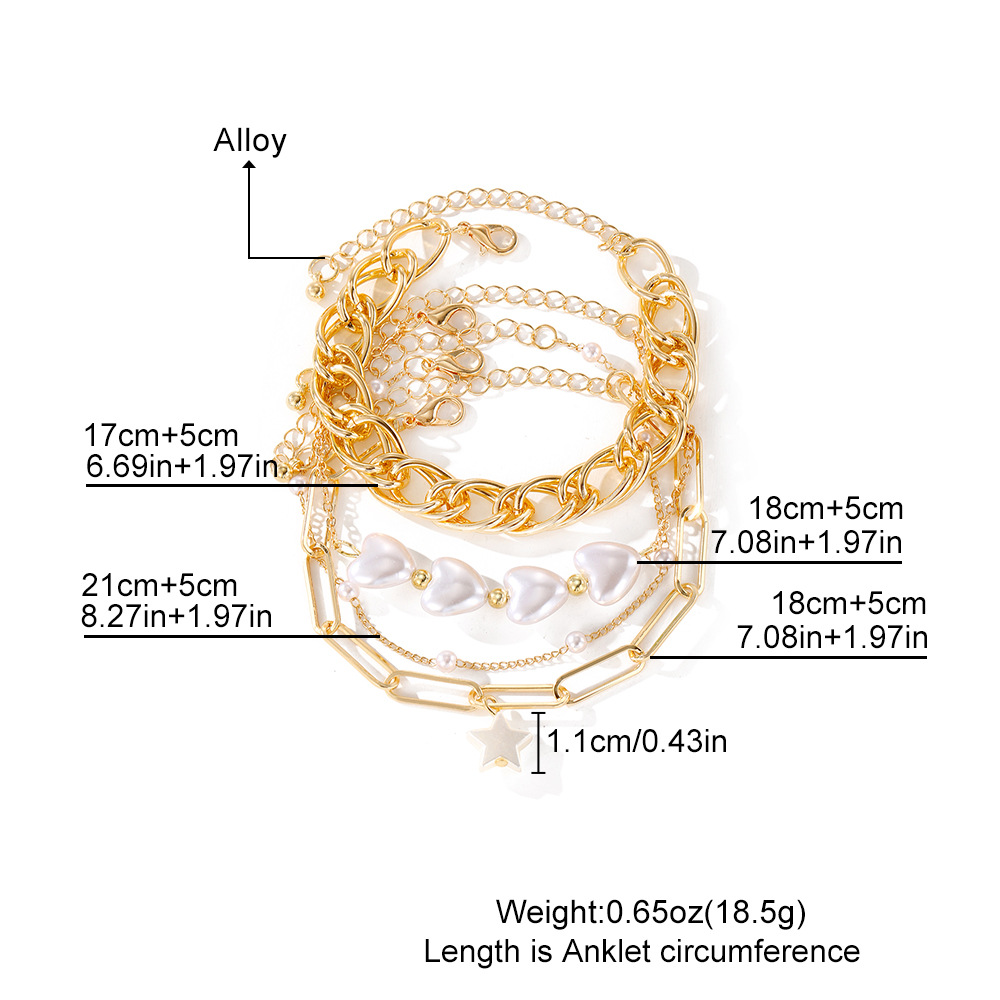 Geometric, Butterfly Pattern All Seasons Season Classic Style Geometric Butterfly Alloy Cuban Link Chain Curb Chain Cable Chain Snake Chain Lobster Trigger Clasp Closure Chain & Link Bracelets Wholesale