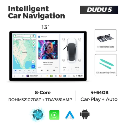 Suitable for 13inch Duduauto Series Dudu7 Dongtudongshan Overseas Version Intelligent Interactive Android Navigator (DVD Navigation) - 13inch-dudu5-464-eight-core-full-network-communication