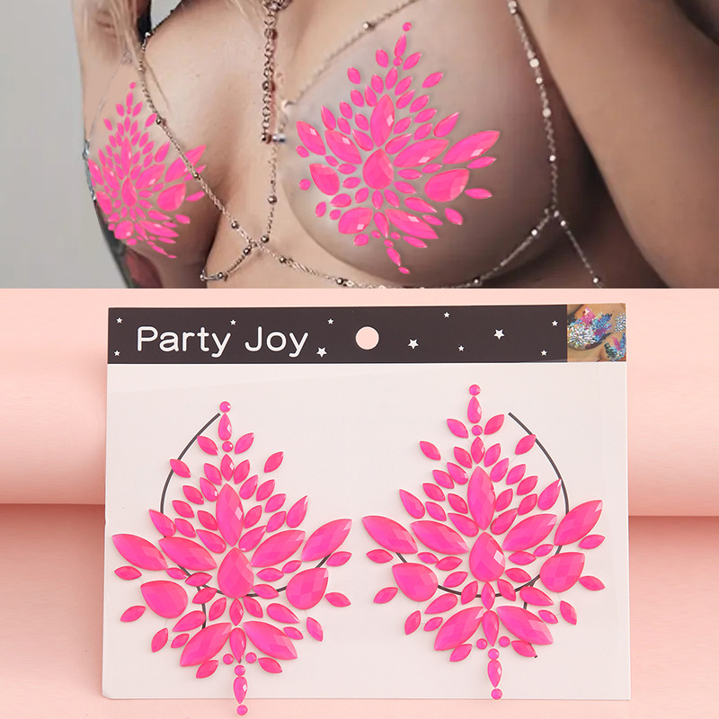 Venta caliente pegatinas de pecho sexy bikini pegatinas de pecho equipo de carnaval transfronterizo decoraciones navideñas damas Chest patch