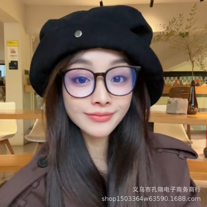 韩系复古美拉德大头围渔夫帽女2025新款一帽多戴遮阳帽显脸小盆帽|undefined