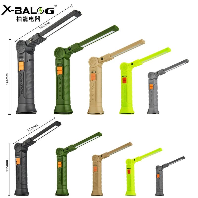 Многофункциональный магнит COB автоматический ремонтный рабочий свет светодиодный красный предупреждающий свет Сильный фонарик ремонтный рабочий свет автомобиля