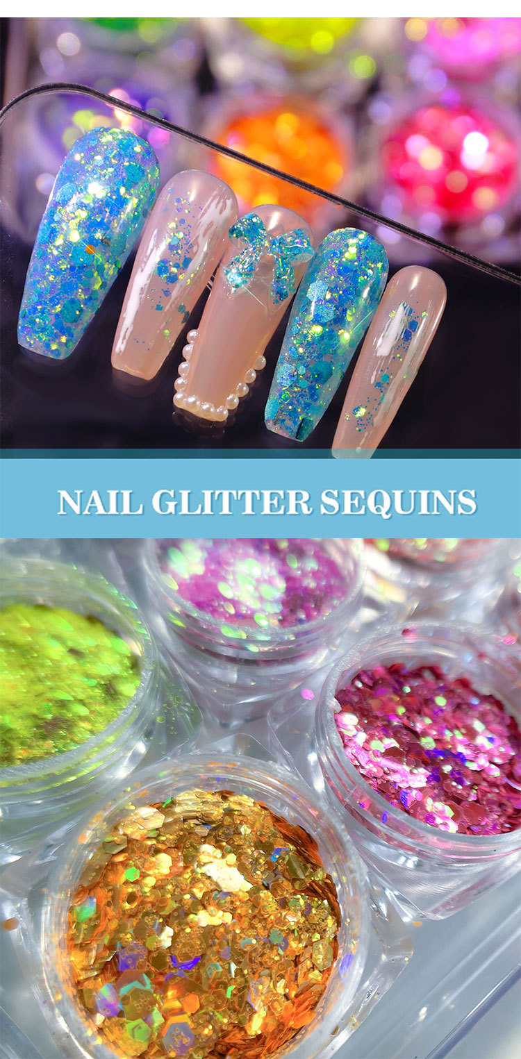 Fashion Solid Color Sequin Nail Patches 1 Set Nail Supplies display picture 6