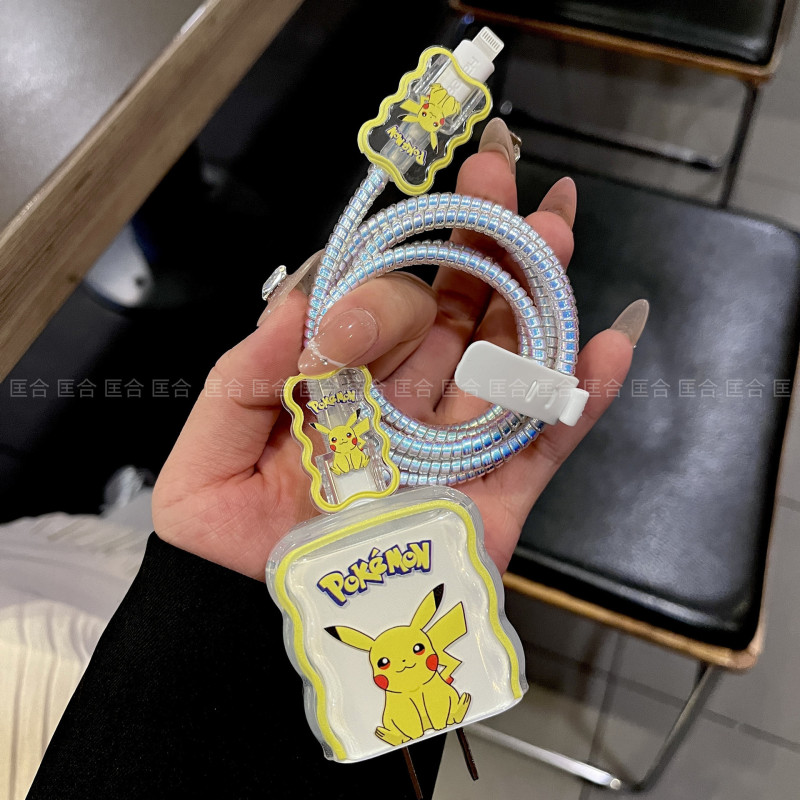Pikachu Suitable for Apple 18W/20W Charger Protective Cover Cable Bite Data Cable Protection Rope Tpu Soft Shell Pikachu Suitable for Apple 18W/20W Charger Protective Cover Cable Bite Data Cable Protection Rope Tpu Soft Shell