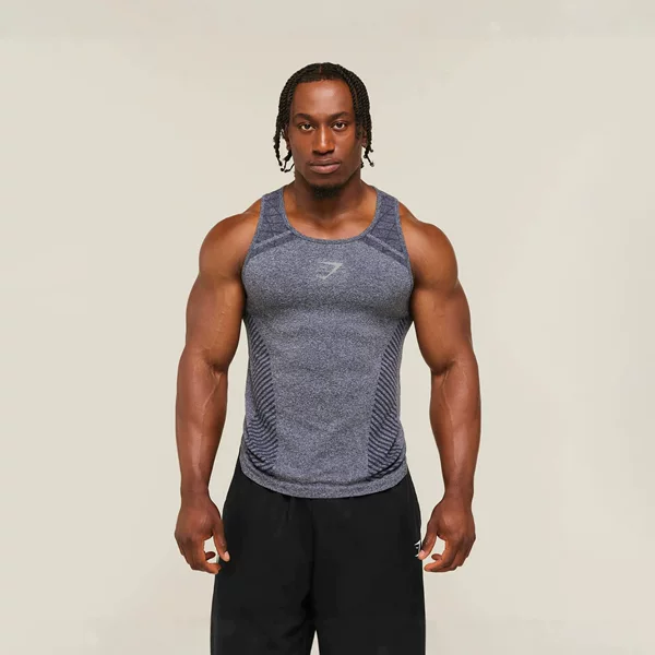 Gymshark new American-style men's athletic and casual quick-drying, breathable, and elastic fitness running training tank top