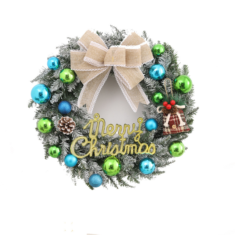 Transfronteriza guirnalda de Navidad 40/50/60cm decoraciones de Navidad escena diseño puerta colgante árbol de Navidad guirnalda adornos