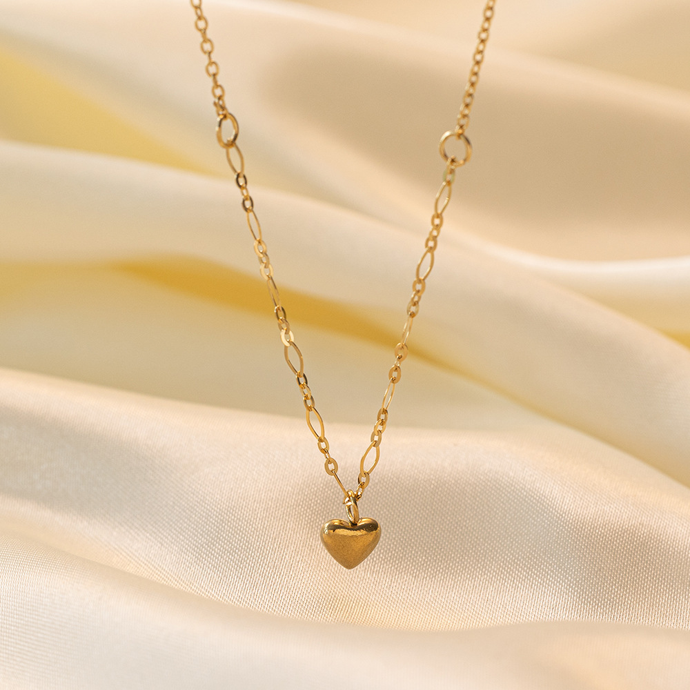 8g Weight PVD Coated Gold Plating Process 18K Real Gold Plated Plating Material 304 Stainless Steel Pendant Material Layered Necklaces, Pendant Necklace Classification 304 Stainless Steel Chain Material Paperclip Chain, cable chain, Twisted Rope Chain Chain Type 1 Piece Quantity Casual, Daily, Date Occasion 304 Stainless Steel Material Heart Shape Pattern Women's Gender Sweet, IG Style Style Plating Craft Heart Shape Titanium Steel Sweet IG Style Layered Necklaces Pendant Necklace 6