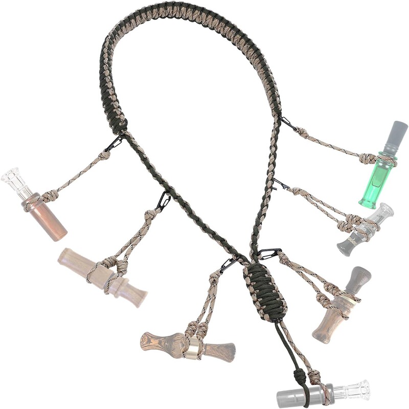 Paracord lanyard with detachable hook, 7-core high-strength nylon weave, outdoor hunting whistle duck whistle lanyard