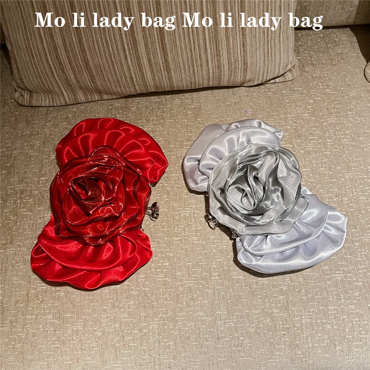 270g Weight Polyester Lining Material Open Closure Type Top Handle Strap Type Evening Bag Bags Type Daily, Street, Shopping Occasion Silk Material Flower Pattern All Seasons Season Women's Gender Elegant, Streetwear Style Square Shape Small Size Red Purple Silver Silk Flower Square Evening Bags 6
