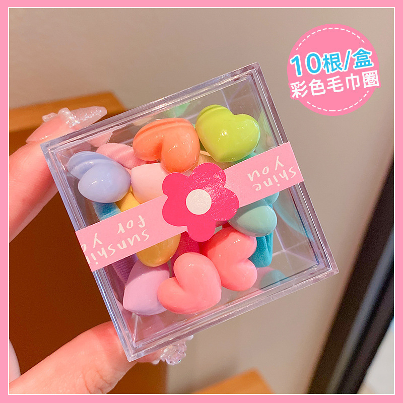 Banda de goma de dibujos animados para niños La alta elasticidad de la niña no hace daño al cabello Accesorios para el cabello Banda de goma estrella de la niña Tocado de princesa para bebés