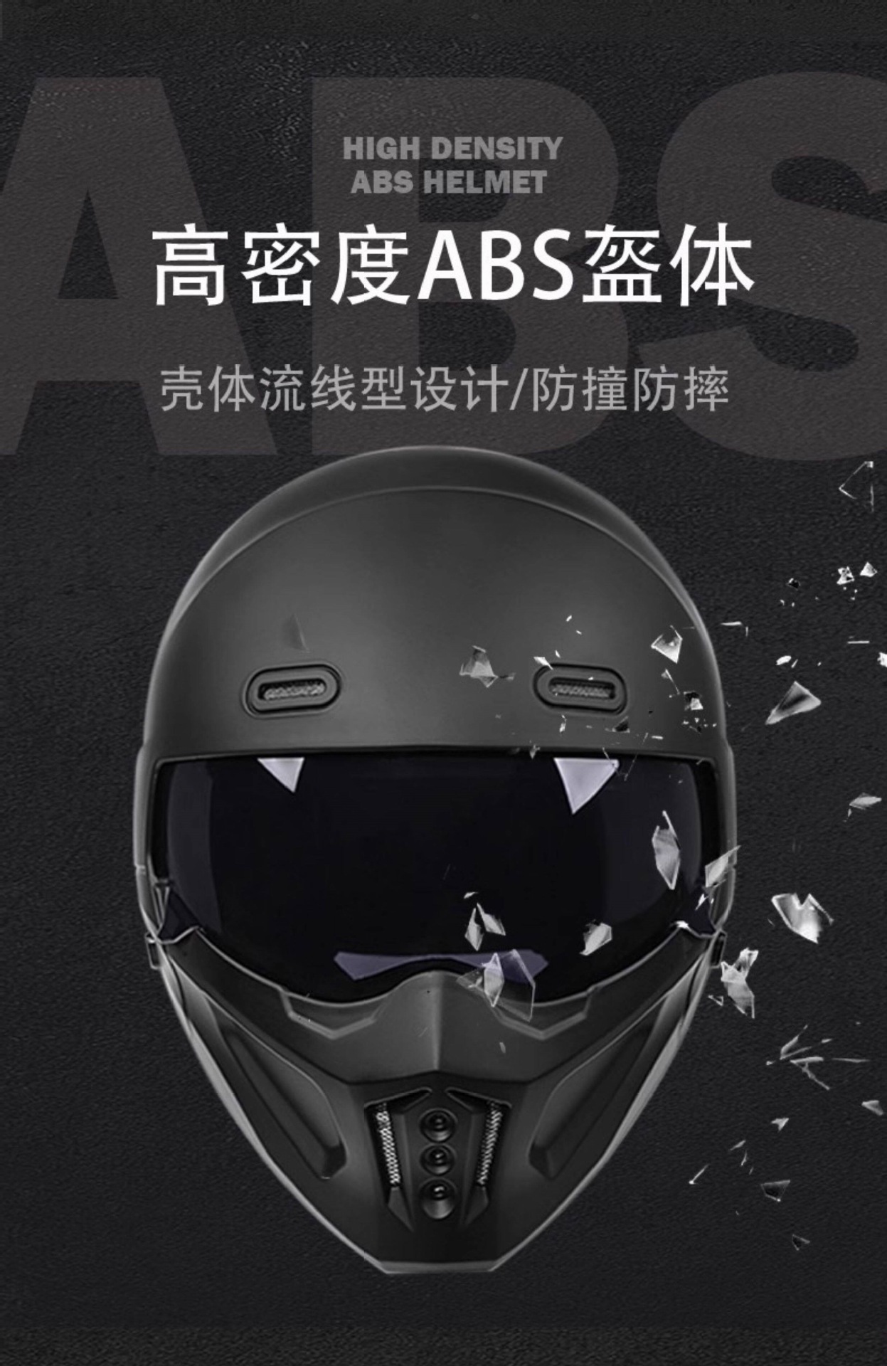 3C Motorcycle Scorpion Helmet for Men and Women, Winter Warm Riding Motorcycle Cruising Full-Face Helmet, Retro Three-Quarter Helmet