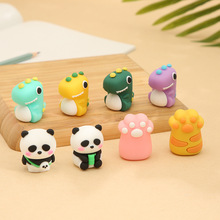 新款恐龙熊猫猫爪削笔刀卡通创意学生儿童文具用品小型卷笔刀批发