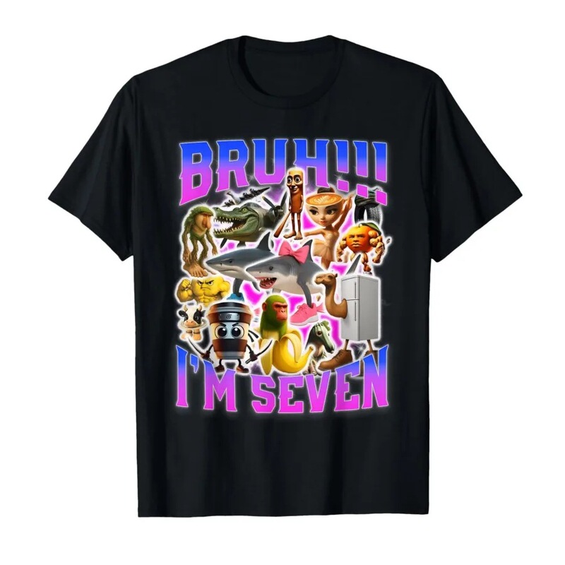 Brother I'M the Seventh Funny Birthday Men T-Shirt Ladies T-Shirt Short Sleeve Tops 0820-2